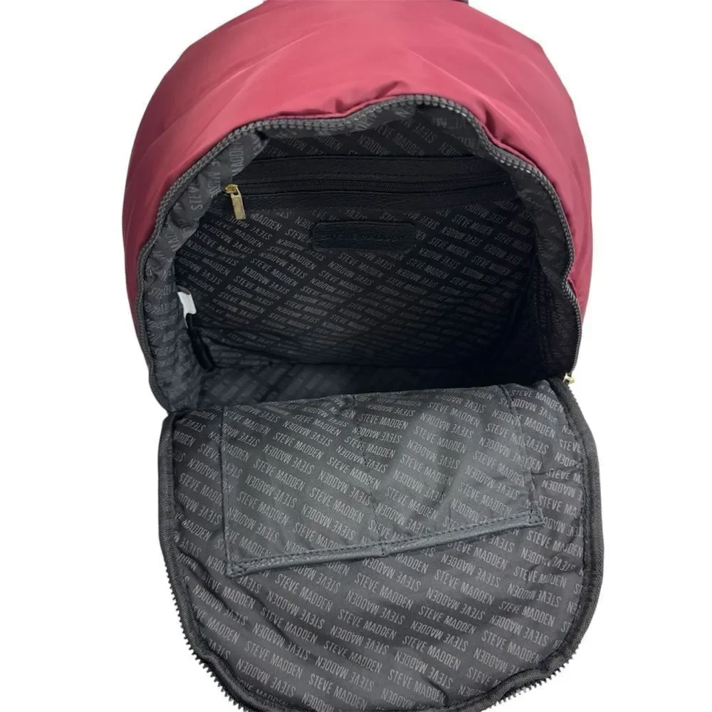 STEVE MADDED QUILTED WINE‎ MULTI LARGE BACKPACK NWT
